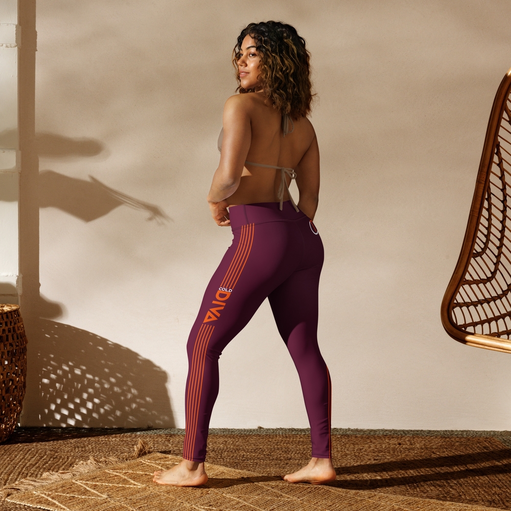 Maroon High-Waisted Seamless Leggings